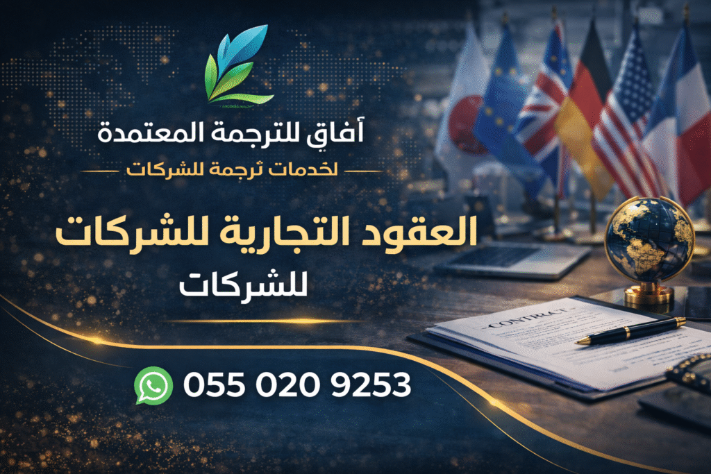 ترجمة العقود التجارية للشركات commercial contract translation companies